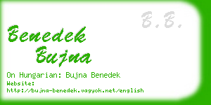 benedek bujna business card